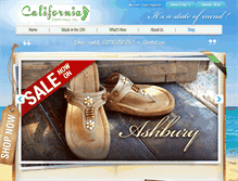Tablet Screenshot of californiafootwearco.com